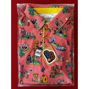 RSVLTS Breakfast Balls POTUS Putt-off polo Large NWT